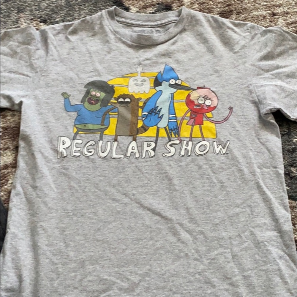 Gray regular show shirt